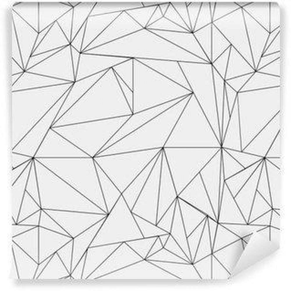 Fotomurales mexico papeles pintados lavables modelo geometrico blanco y negro simple minimalista triangulos o vidriera se puede utilizar como fondo de pantalla fondo o la textura 1000x1000 - Papel Tapiz Geométrico Minimalista Blanco Y Negro 01
