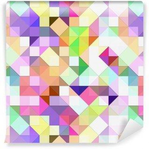 Fotomurales mexico papeles pintados mosaico pastel brillante 9 500x500 - Papel Tapiz Patrón Geométrico Triángulo 11