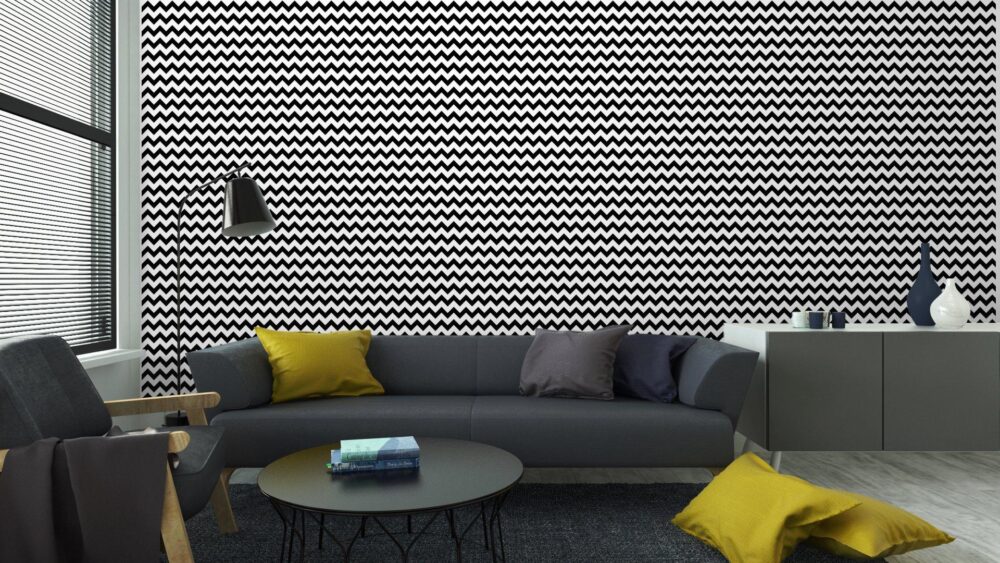 Fotomurales mexico papeles pintados resumen sin patron geometrico zigzag vector 6 1000x563 - Papel Tapiz Patrón Zigzag Blanco y Negro