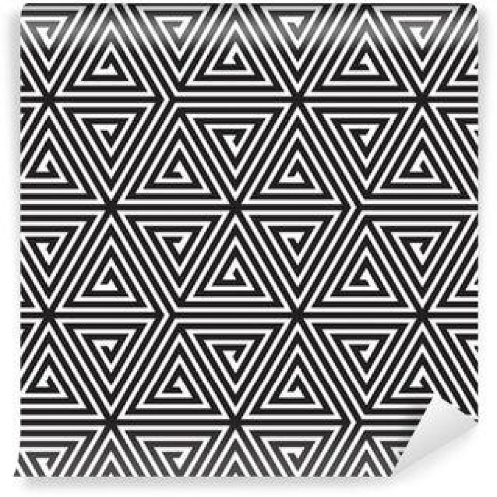 Fotomurales mexico papeles pintados triangulos blanco y negro modelo geometrico abstracto inconsutil 1000x1000 - Papel Tapiz Patrón Geométrico Triángulo 06